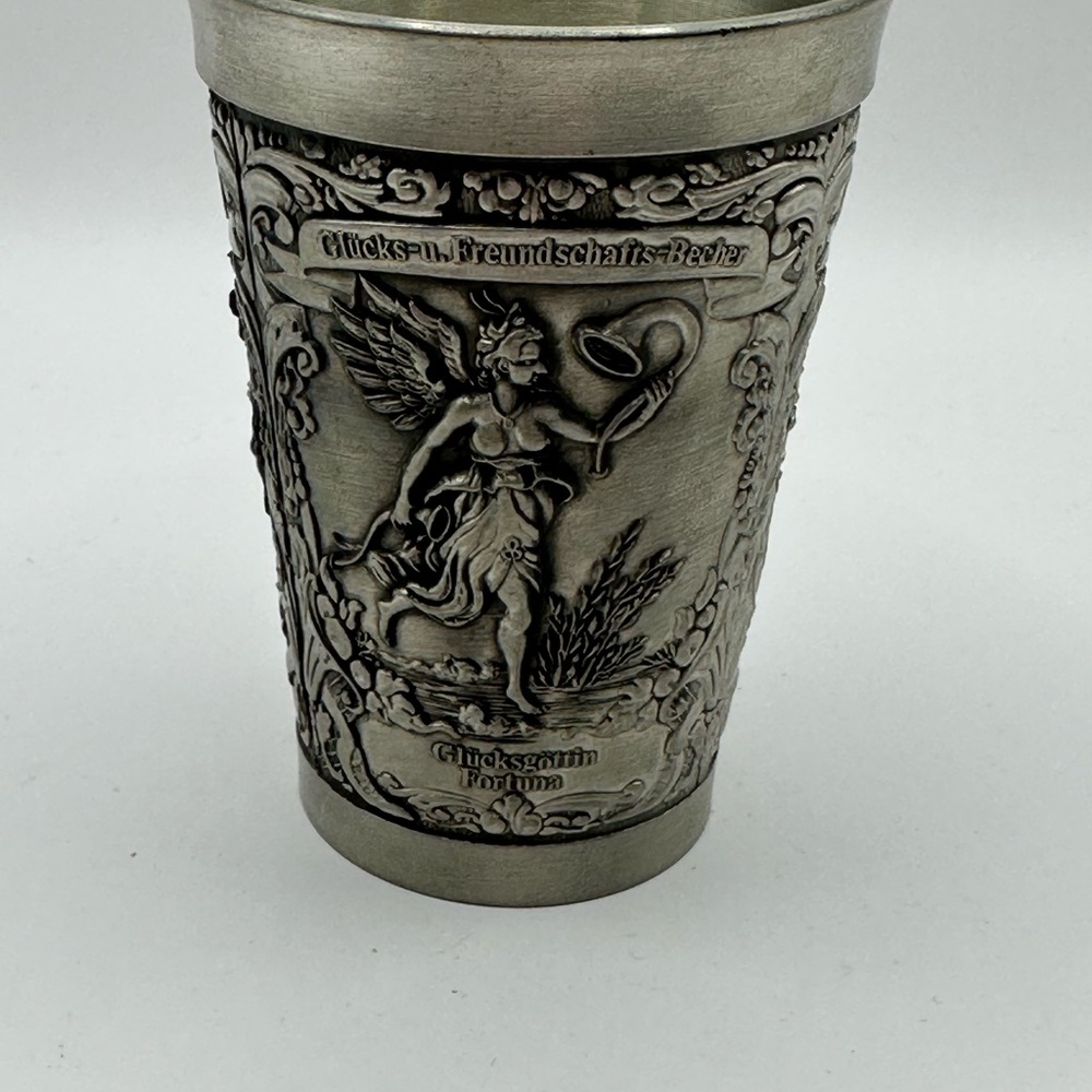 Intricately Designed Pewter Cup
